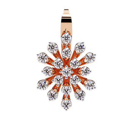 Aurora Sunburst Cluster Lab Grown Diamond Drop Earrings