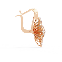 Aurora Sunburst Cluster Lab Grown Diamond Drop Earrings - Ophiratbf