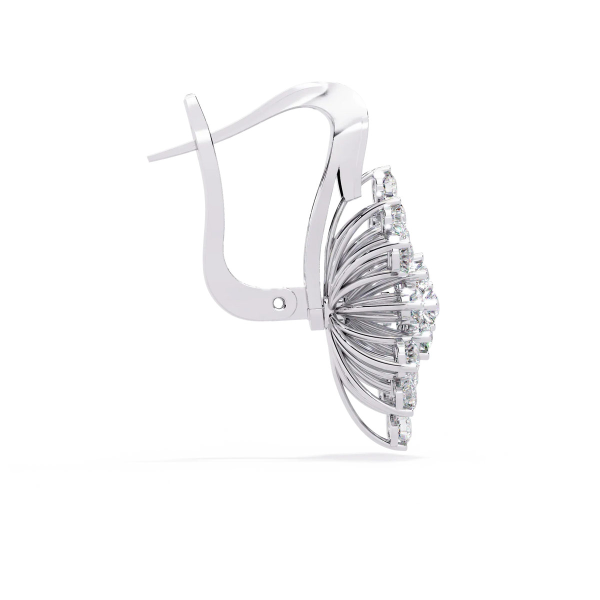 Aurora Sunburst Cluster Lab Grown Diamond Drop Earrings - Ophiratbf