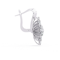 Aurora Sunburst Cluster Lab Grown Diamond Drop Earrings - Ophiratbf