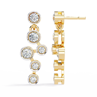 Nova Bubble Bezel Drop Lab Grown Diamond Earrings - Ophiratbf