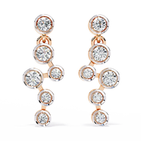 Nova Bubble Bezel Drop Lab Grown Diamond Earrings - Ophiratbf