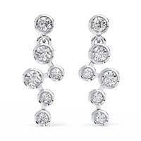 Nova Bubble Bezel Drop Lab Grown Diamond Earrings - Ophiratbf