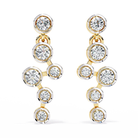 Nova Bubble Bezel Drop Lab Grown Diamond Earrings - Ophiratbf