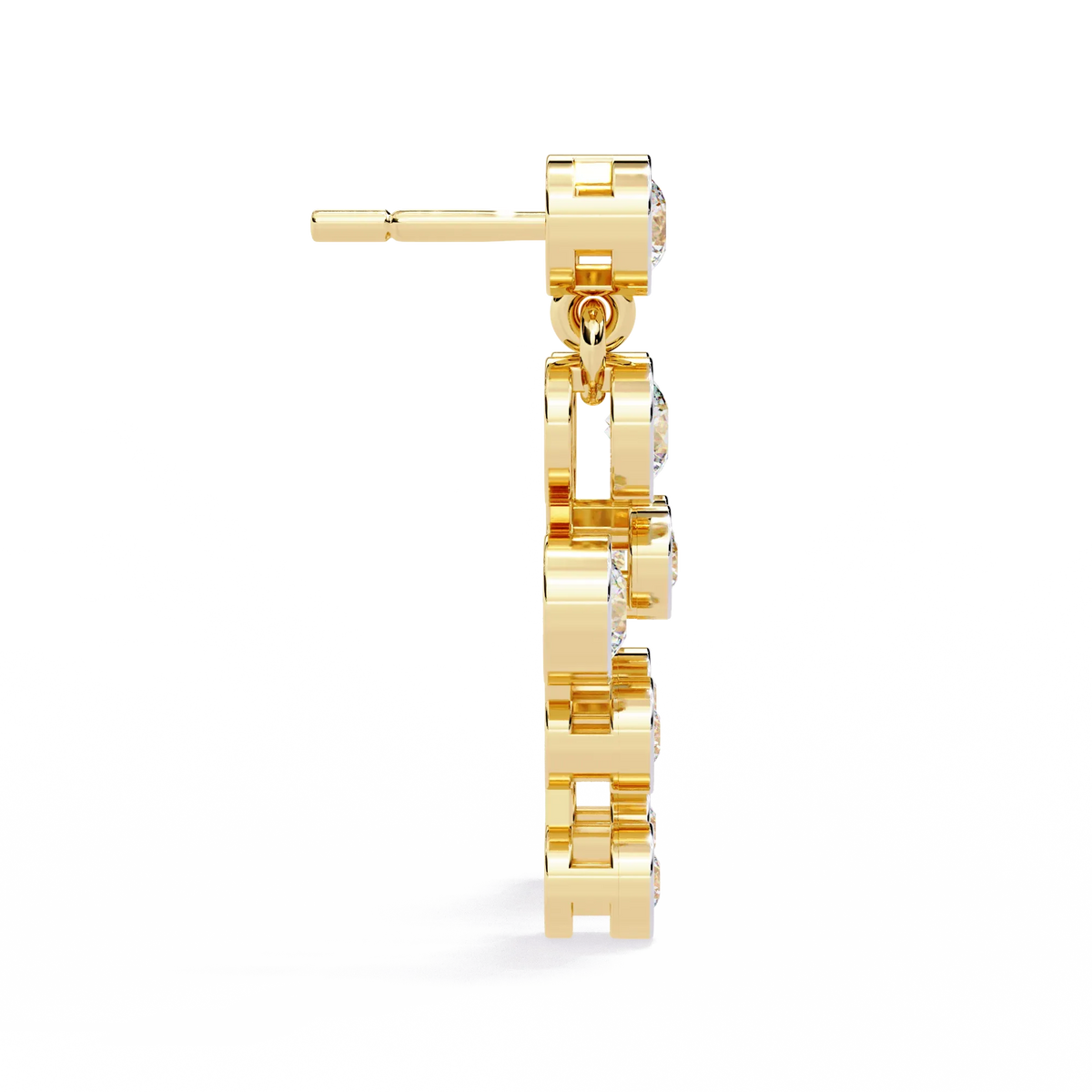 Nova Bubble Bezel Drop Lab Grown Diamond Earrings - Ophiratbf