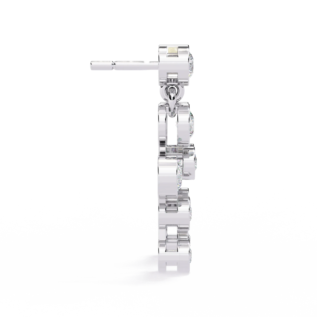 Nova Bubble Bezel Drop Lab Grown Diamond Earrings - Ophiratbf