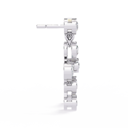 Nova Bubble Bezel Drop Lab Grown Diamond Earrings