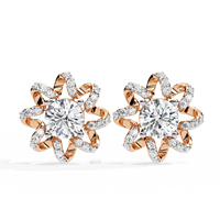 Solstice Ribbon Sunburst Lab Grown Diamond Studs - Ophiratbf