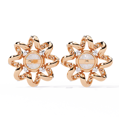 Solstice Ribbon Sunburst Lab Grown Diamond Studs