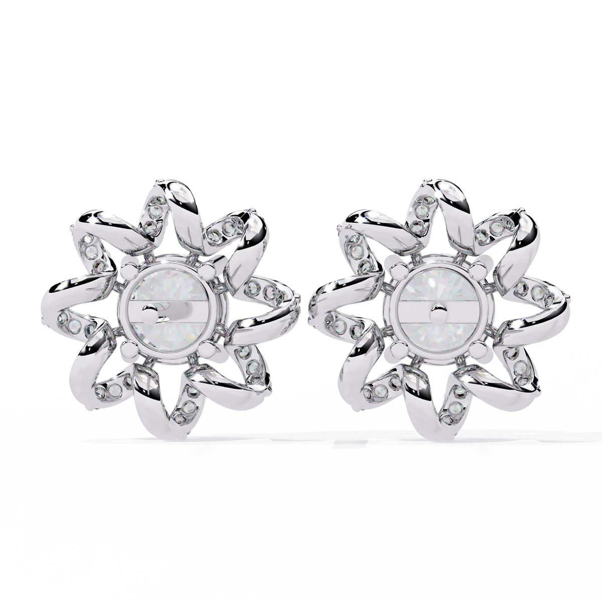 Solstice Ribbon Sunburst Lab Grown Diamond Studs - Ophiratbf