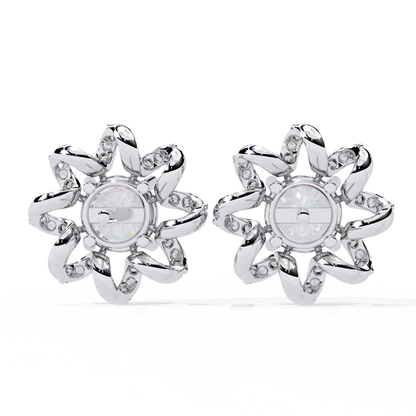 Solstice Ribbon Sunburst Lab Grown Diamond Studs