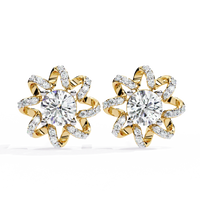 Solstice Ribbon Sunburst Lab Grown Diamond Studs - Ophiratbf