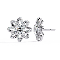 Solstice Ribbon Sunburst Lab Grown Diamond Studs - Ophiratbf