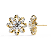 Solstice Ribbon Sunburst Lab Grown Diamond Studs - Ophiratbf