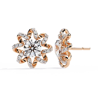 Solstice Ribbon Sunburst Lab Grown Diamond Studs - Ophiratbf