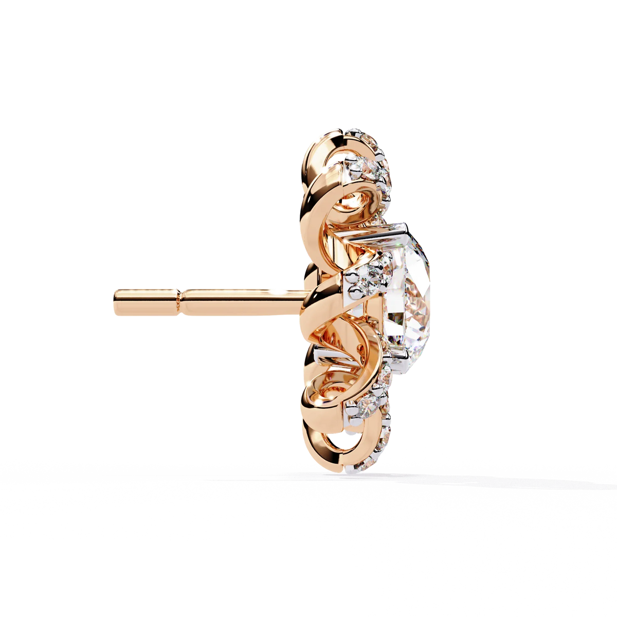 Solstice Ribbon Sunburst Lab Grown Diamond Studs - Ophiratbf