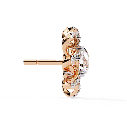 Solstice Ribbon Sunburst Lab Grown Diamond Studs