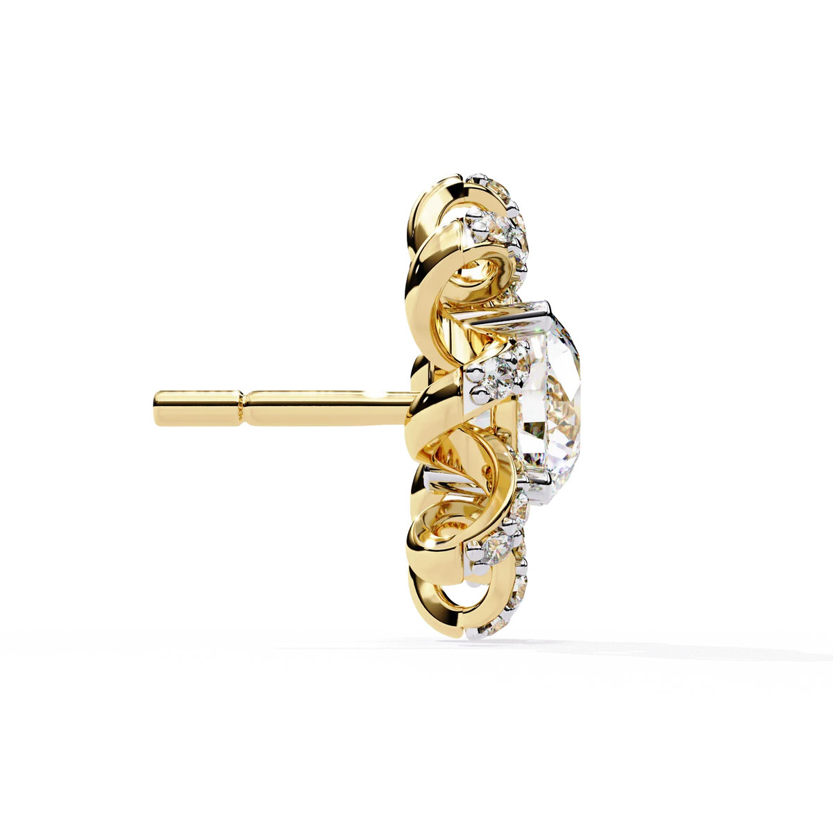 Solstice Ribbon Sunburst Lab Grown Diamond Studs - Ophiratbf