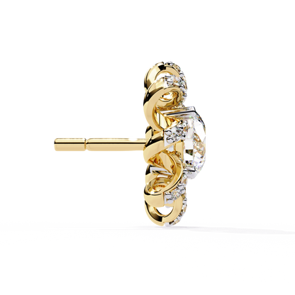 Solstice Ribbon Sunburst Lab Grown Diamond Studs