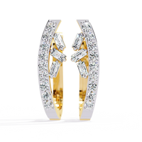 Latitude Baguette & Round Lab Grown Diamond Huggie Earrings - Ophiratbf
