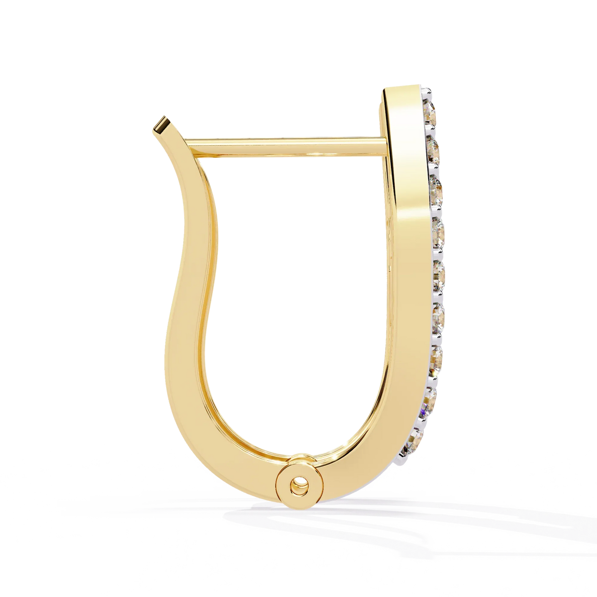 Latitude Baguette & Round Lab Grown Diamond Huggie Earrings - Ophiratbf