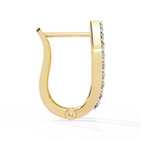 Latitude Baguette & Round Lab Grown Diamond Huggie Earrings - Ophiratbf