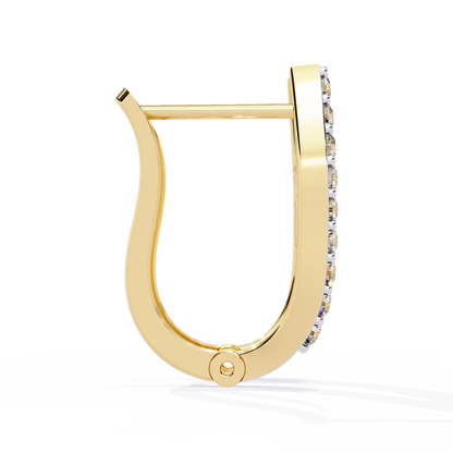 Latitude Baguette & Round Lab Grown Diamond Huggie Earrings