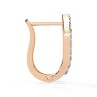 Latitude Baguette & Round Lab Grown Diamond Huggie Earrings - Ophiratbf
