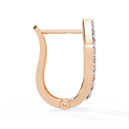 Latitude Baguette & Round Lab Grown Diamond Huggie Earrings
