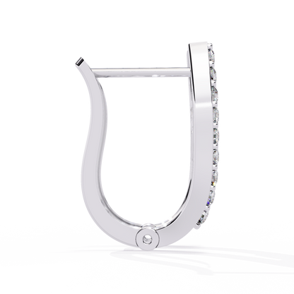 Latitude Baguette & Round Lab Grown Diamond Huggie Earrings