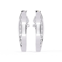 Latitude Baguette & Round Lab Grown Diamond Huggie Earrings - Ophiratbf