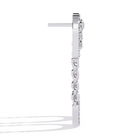 Cascade U-Link Lab Grown Diamond Chain Drop Earrings - Ophiratbf