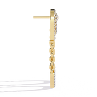 Cascade U-Link Lab Grown Diamond Chain Drop Earrings - Ophiratbf