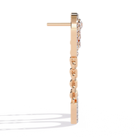 Cascade U-Link Lab Grown Diamond Chain Drop Earrings - Ophiratbf