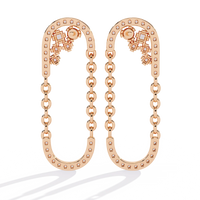 Cascade U-Link Lab Grown Diamond Chain Drop Earrings - Ophiratbf