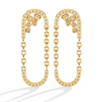 Cascade U-Link Lab Grown Diamond Chain Drop Earrings - Ophiratbf