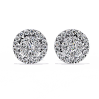 Eclipse Double Halo Cluster Lab Grown Diamond Studs - Ophiratbf