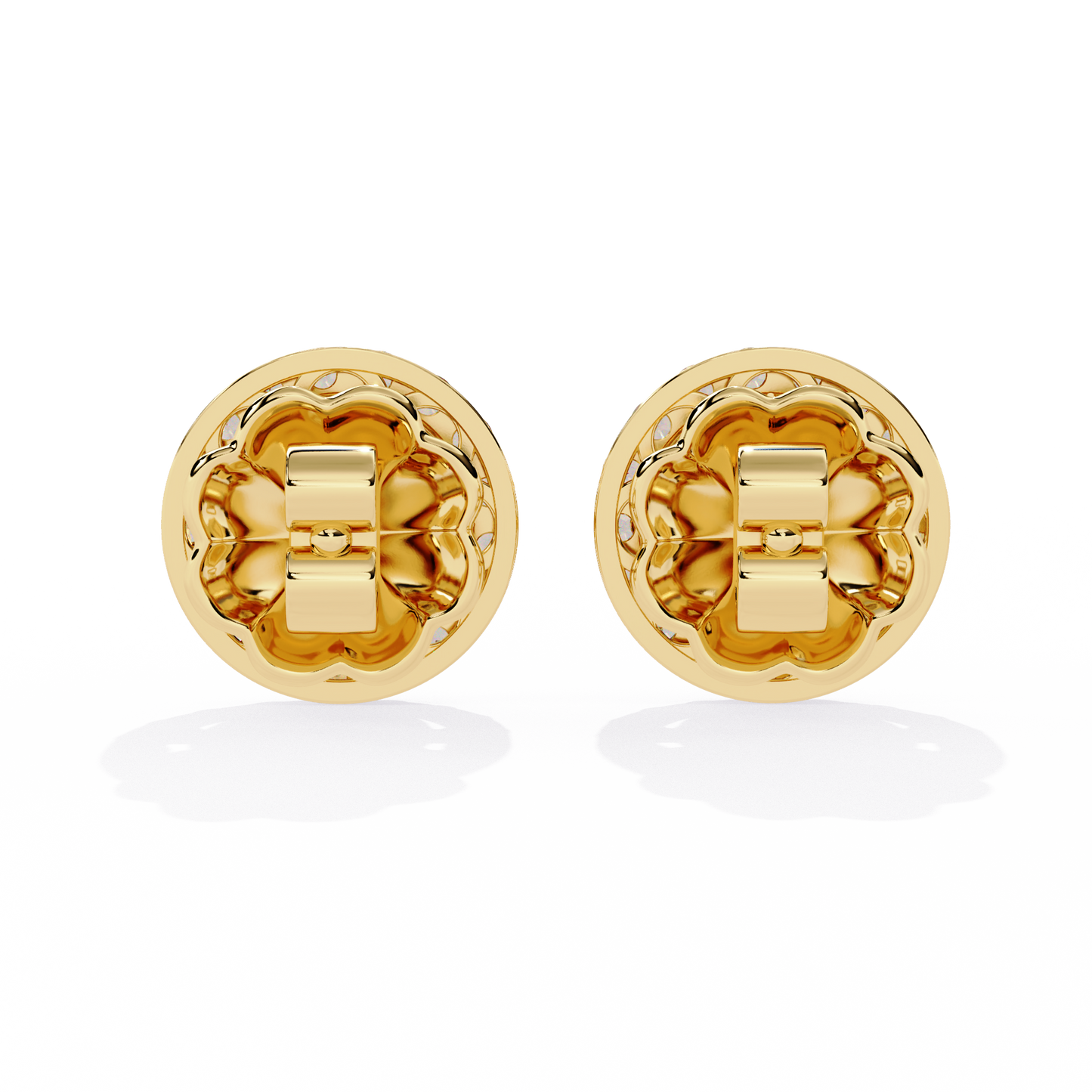 eclipse double halo cluster lab grown diamond studs