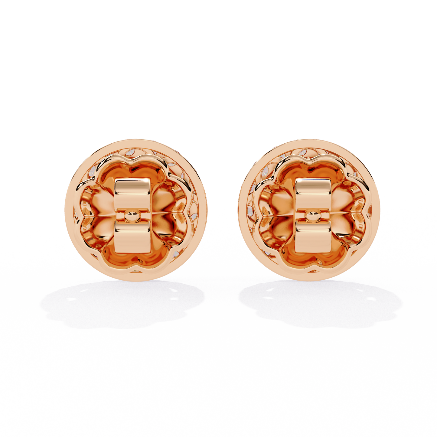 eclipse double halo cluster lab grown diamond studs