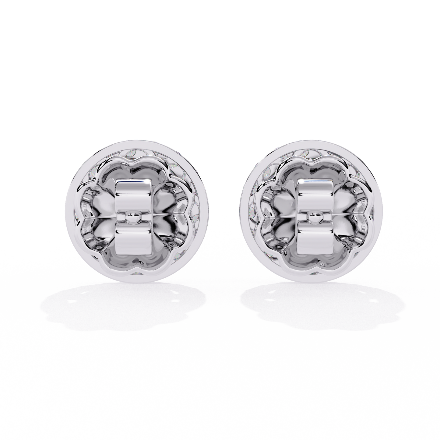 eclipse double halo cluster lab grown diamond studs