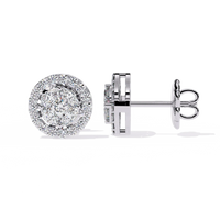 Eclipse Double Halo Cluster Lab Grown Diamond Studs - Ophiratbf