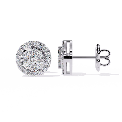 Eclipse Double Halo Cluster Lab Grown Diamond Studs