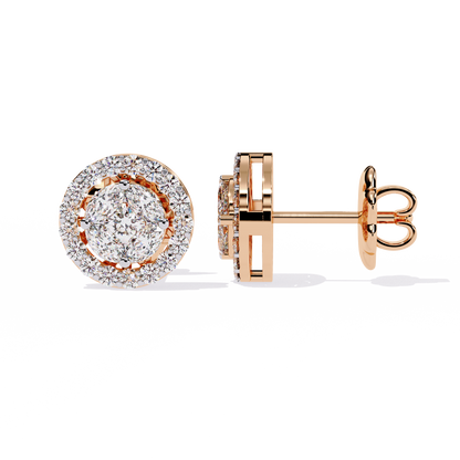 Eclipse Double Halo Cluster Lab Grown Diamond Studs