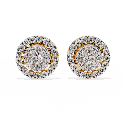 Eclipse Double Halo Cluster Lab Grown Diamond Studs