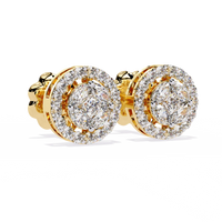Eclipse Double Halo Cluster Lab Grown Diamond Studs - Ophiratbf