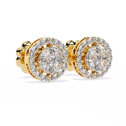 Eclipse Double Halo Cluster Lab Grown Diamond Studs