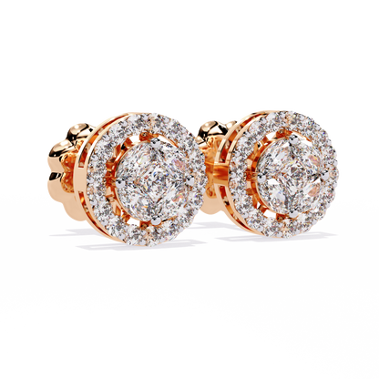 Eclipse Double Halo Cluster Lab Grown Diamond Studs