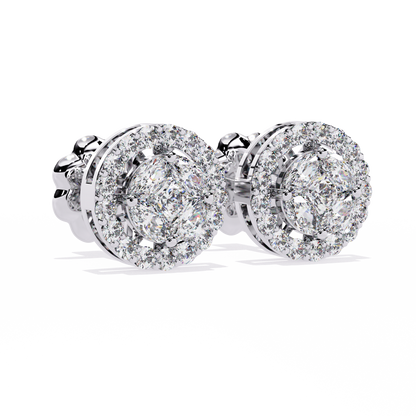 Eclipse Double Halo Cluster Lab Grown Diamond Studs