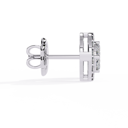 Eclipse Double Halo Cluster Lab Grown Diamond Studs