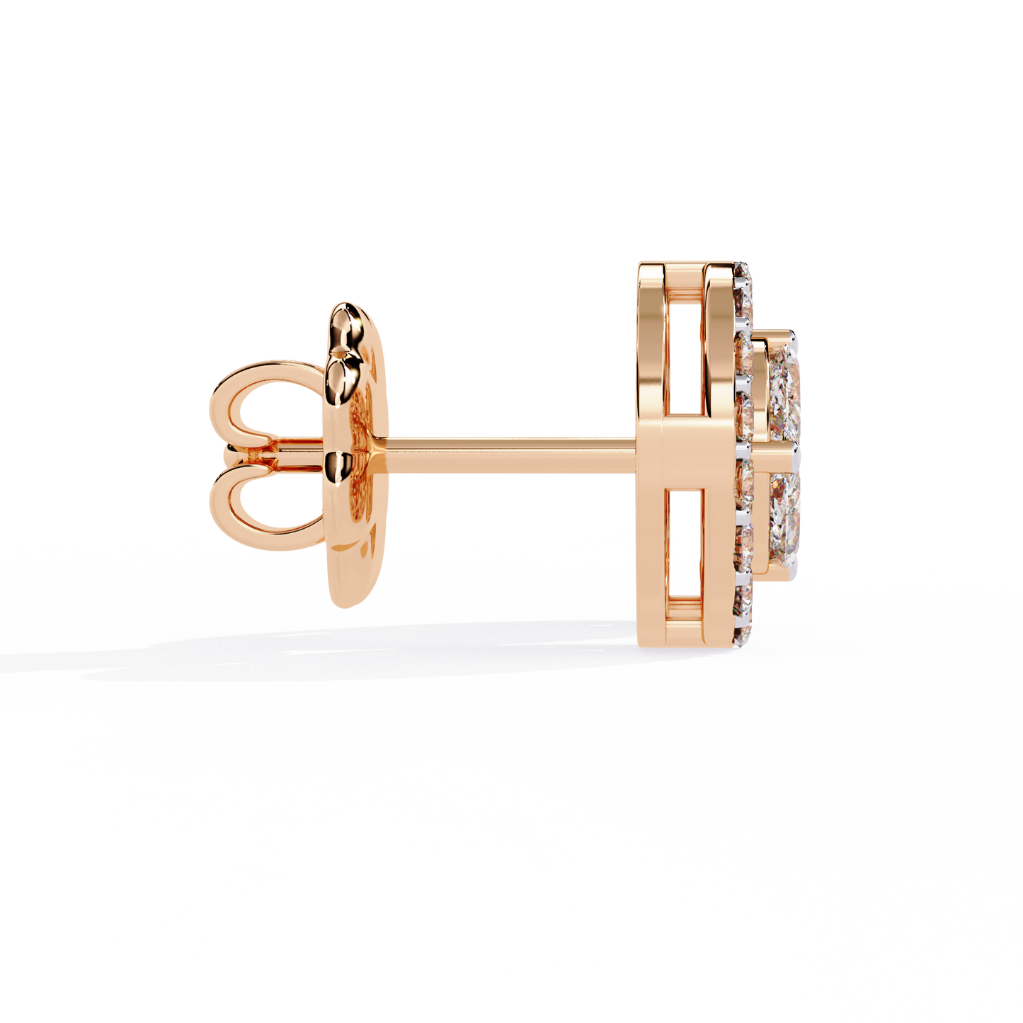 eclipse double halo cluster lab grown diamond studs
